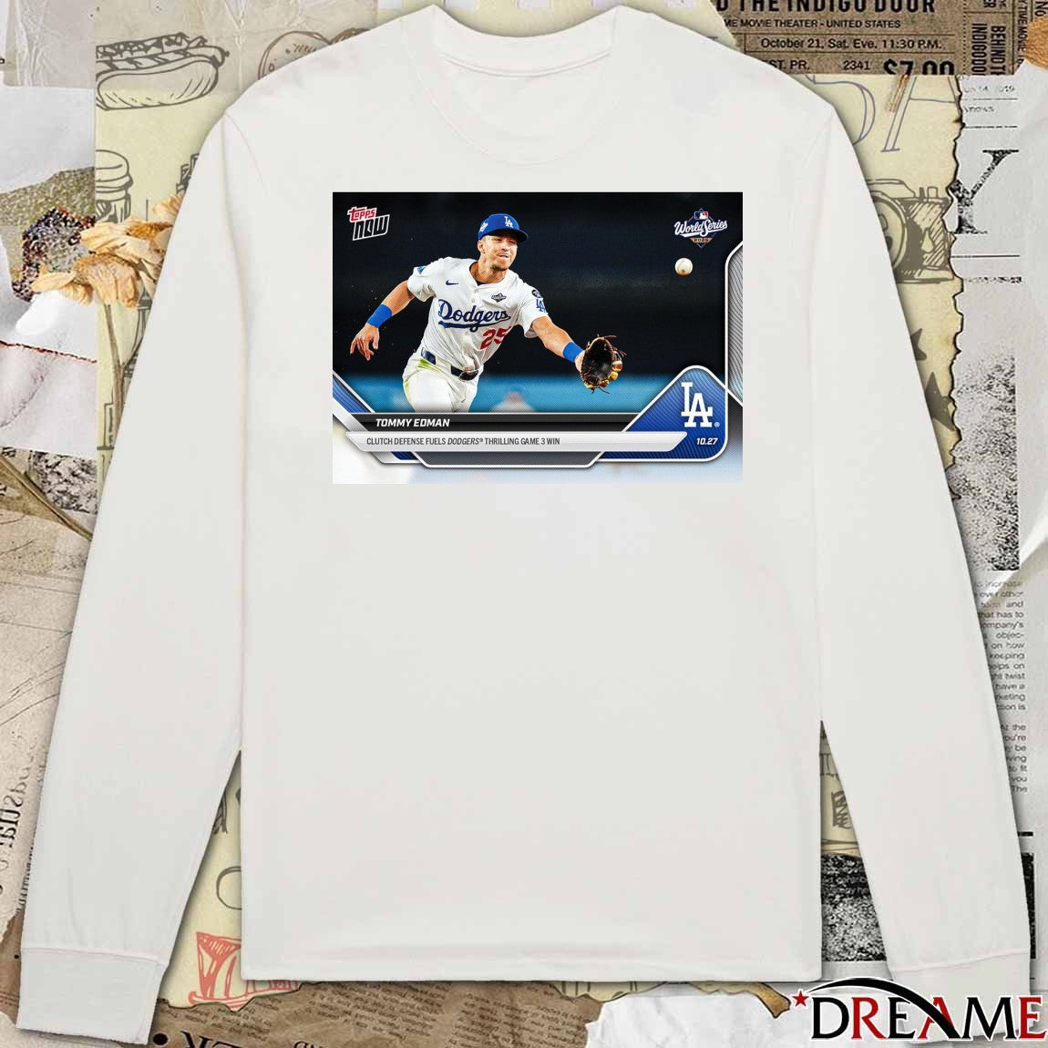 Tommy Edman 2025 MLB Topps Los Angeles Dodgers Clutch Defense Fuels Dodgers Thrilling Game 3 Win t-shirt