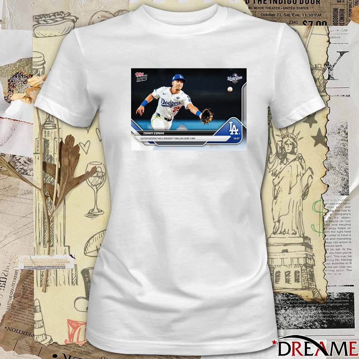 Tommy Edman 2025 MLB Topps Los Angeles Dodgers Clutch Defense Fuels Dodgers Thrilling Game 3 Win t-shirt