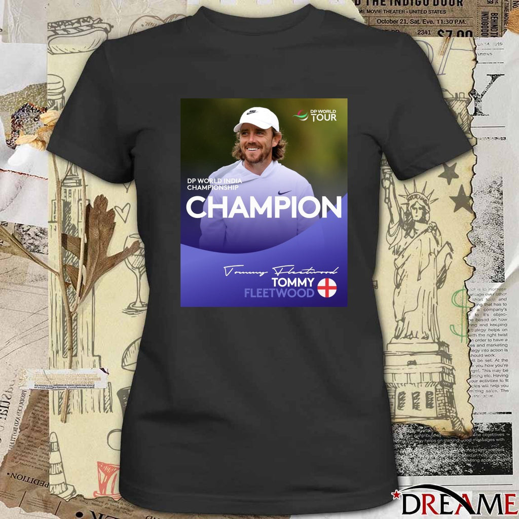 Tommy Fleetwood wins the DP World India Championship Champion 2025 Poster t-shirt