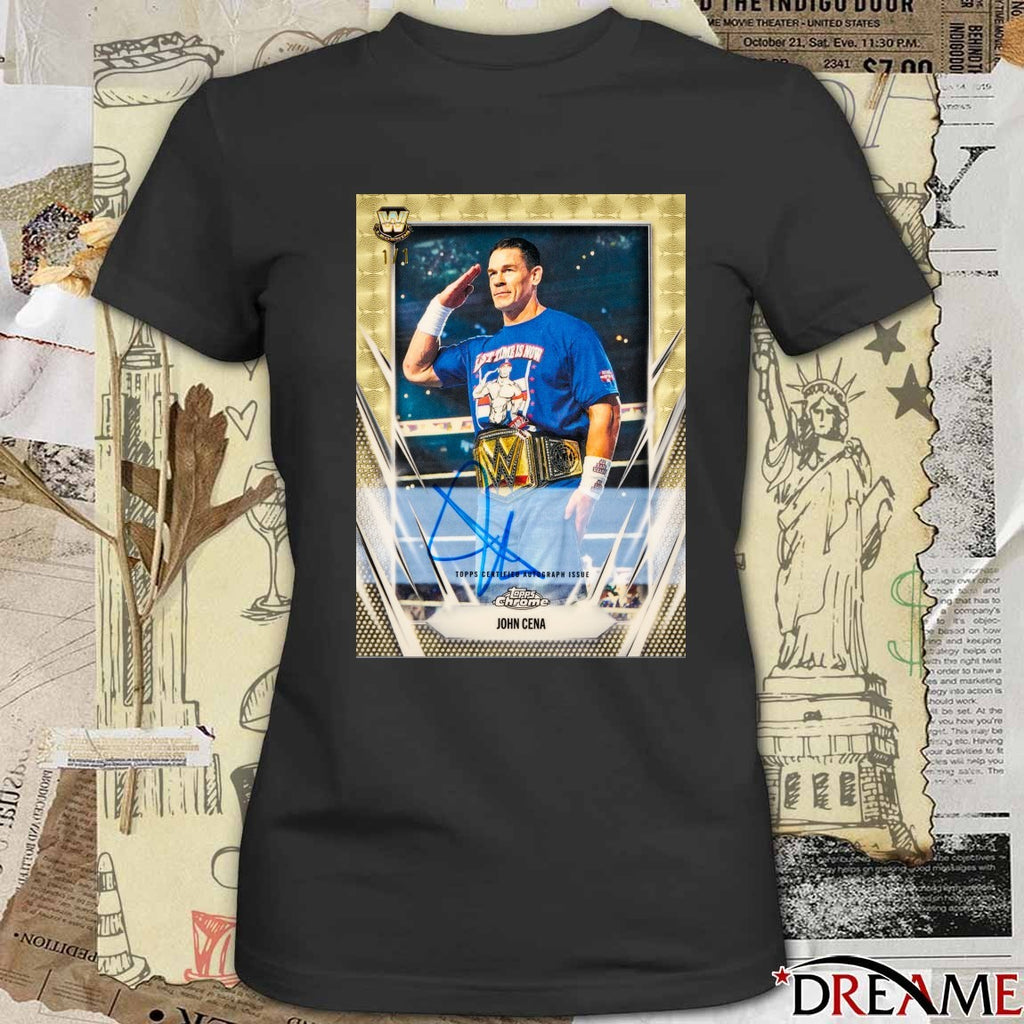 Topps Chrome John Cena Topps Certified Autograph Issue 2026 Signature t-shirt