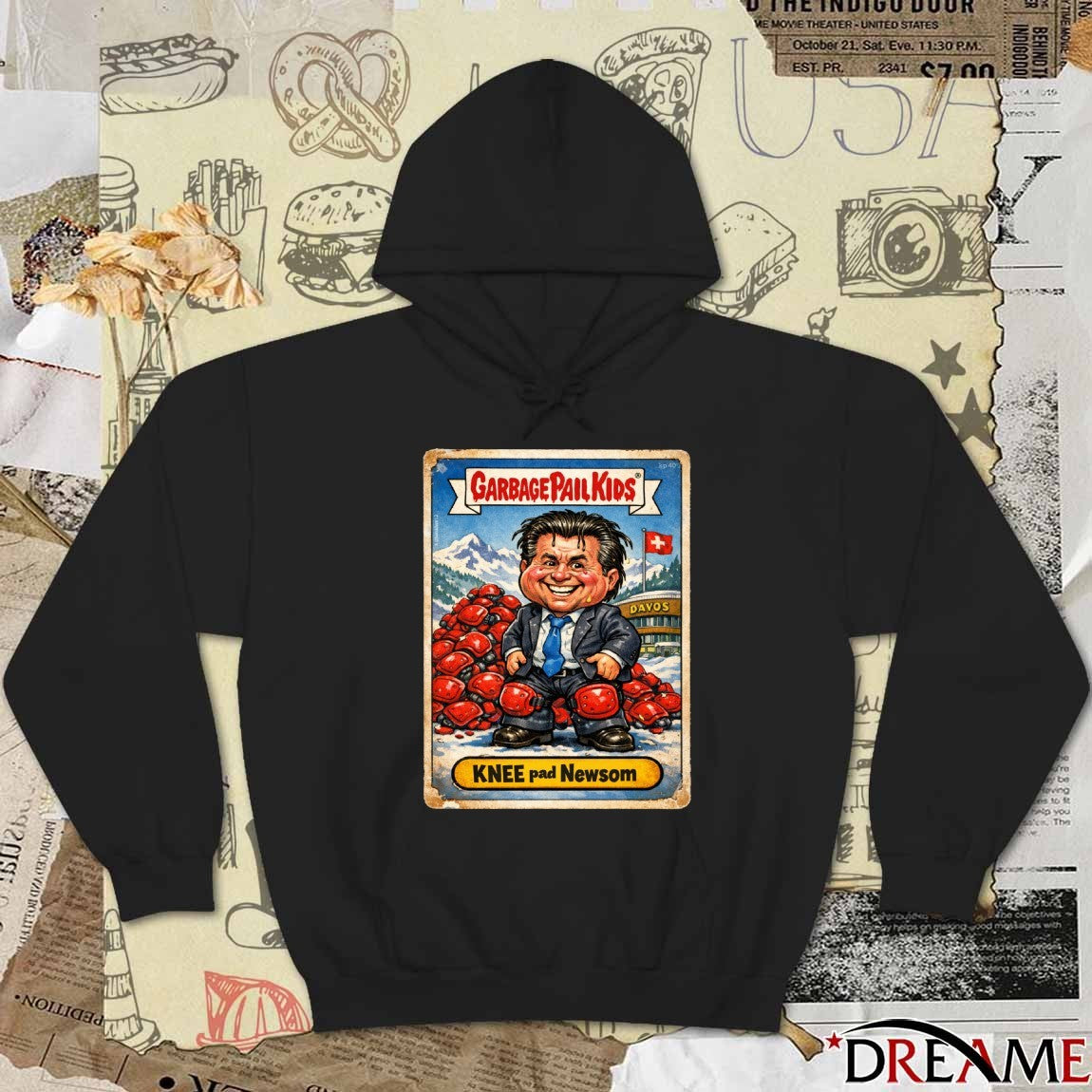Topps Garbage Pail Kids Knee Pad Newsom t-shirt