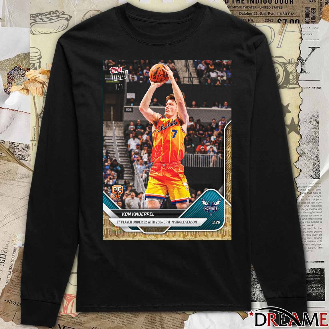 Topps Kon Knueppel 1st Player Under 22 With 250 3pm In Single Season Poster t-shirt