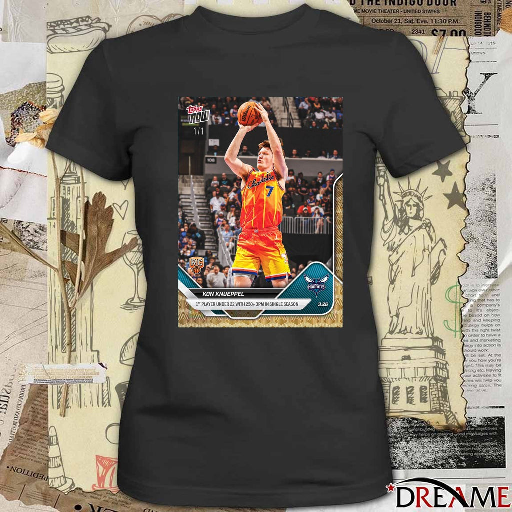 Topps Kon Knueppel 1st Player Under 22 With 250 3pm In Single Season Poster t-shirt