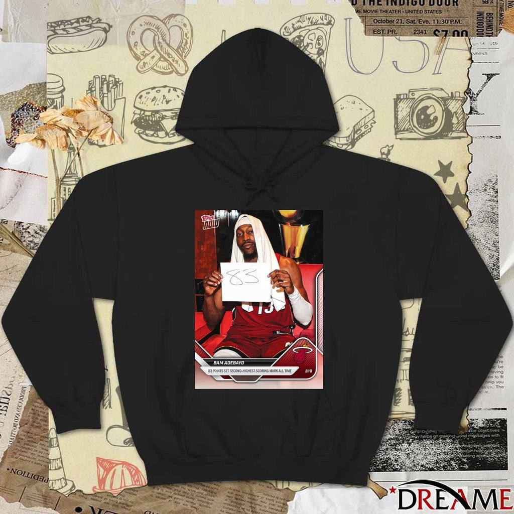 Topps Now Bam Adebayo 83 Points Set Second-Highest Scoring Mark All Time Poster t-shirt