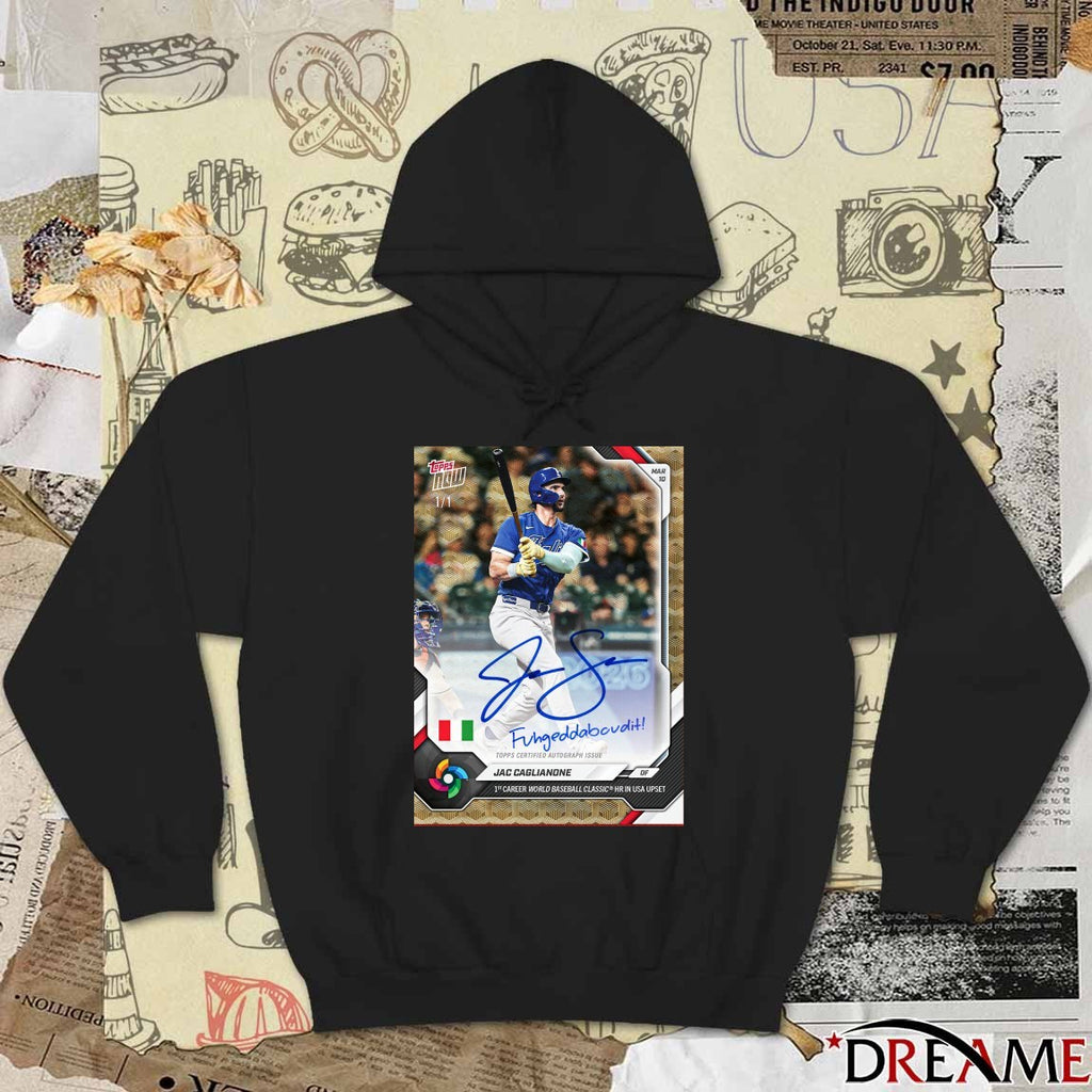 Topps Now Jac Caglianone 1st Career World Baseball Classic HR In USA Upset Signature Poster t-shirt