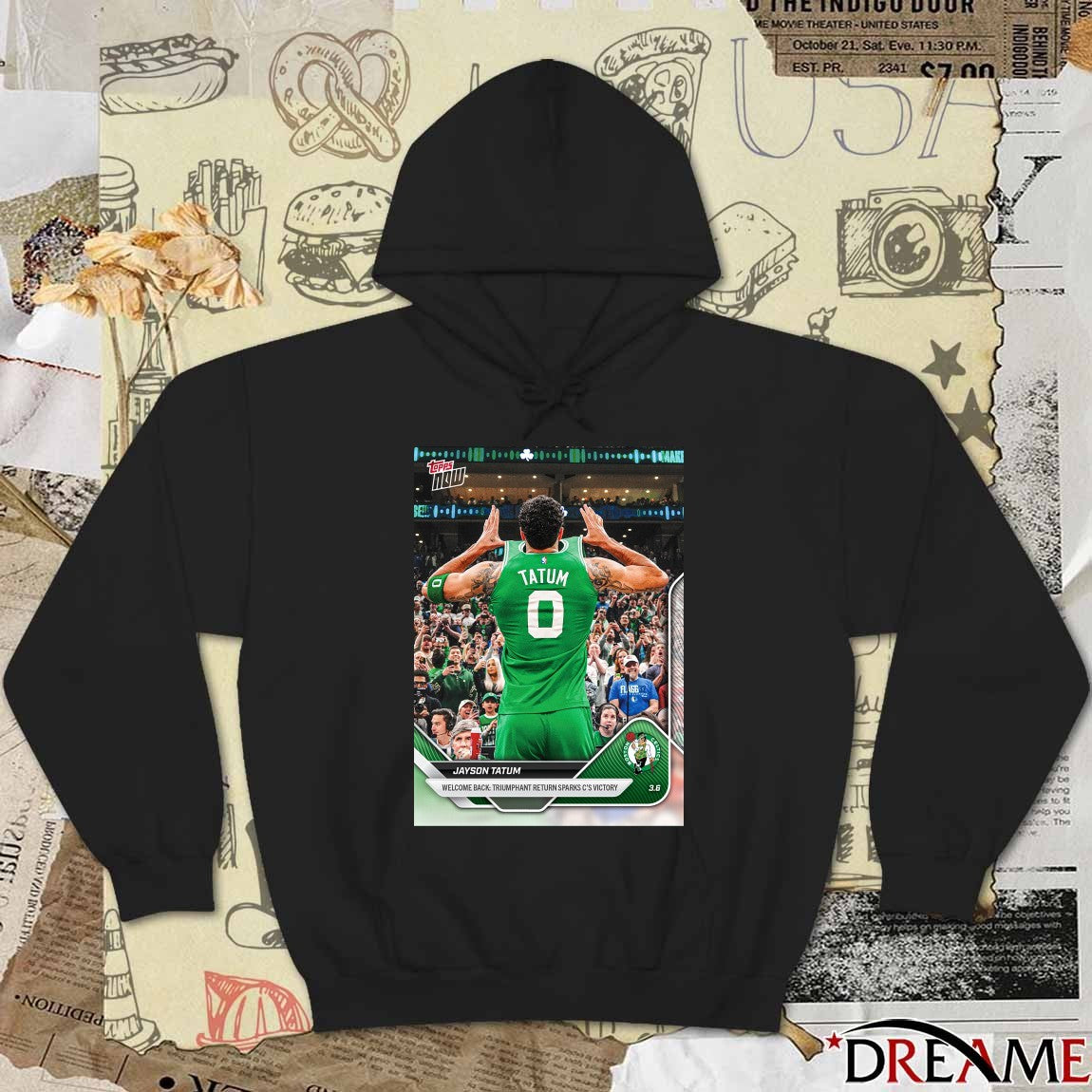 Topps Now Jayson Tatum Welcome Back Triumphant Return Sparks C’s Victory Poster t-shirt