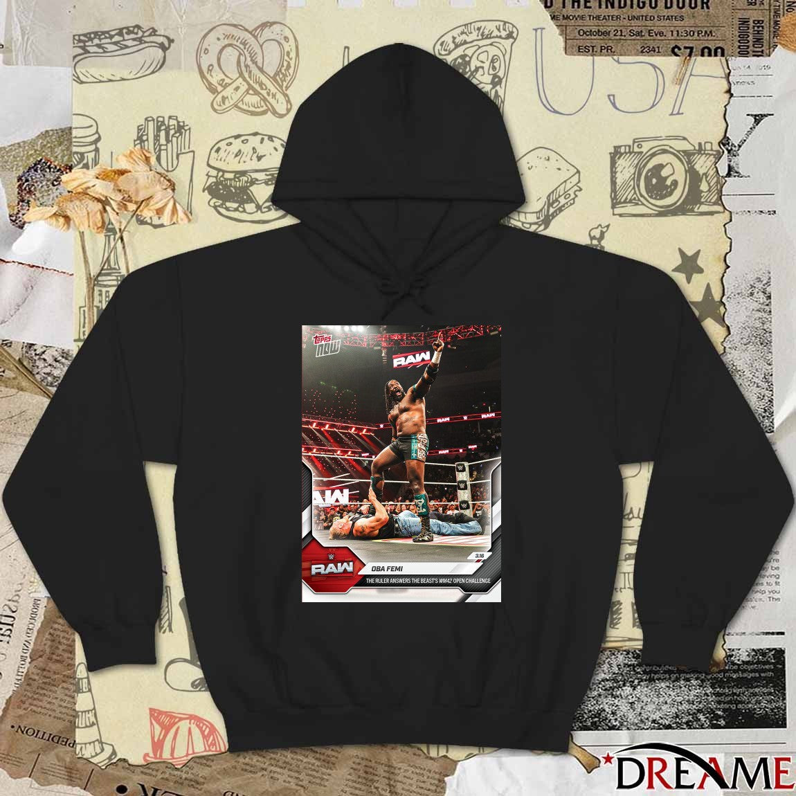 Topps Now Oba Femi The Ruler Answers The Beast’s WM42 Open Challenge t-shirt