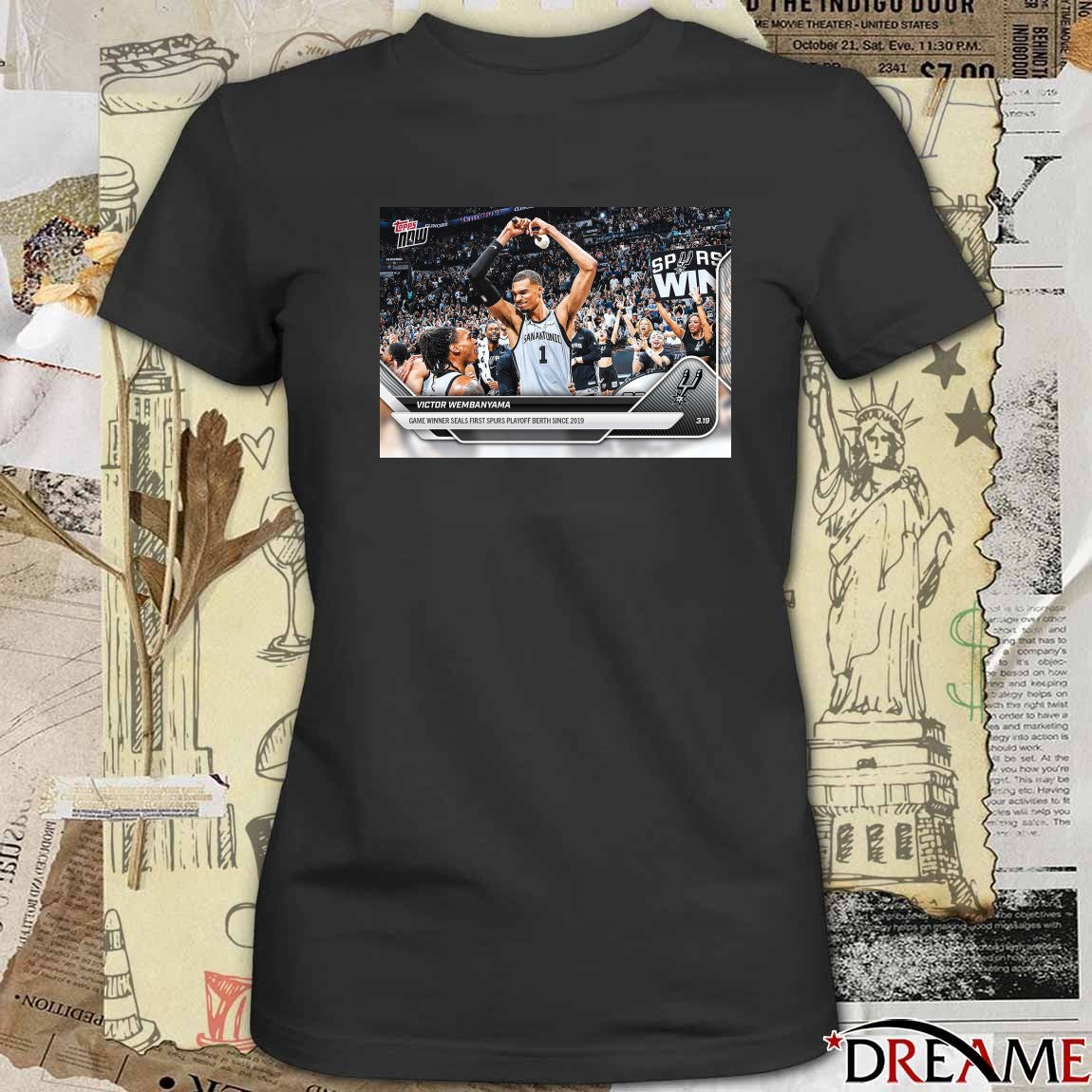 Topps Victor Wembanyama Game Winner Seals First Spurs Playoff Berth Since 2019 t-shirt
