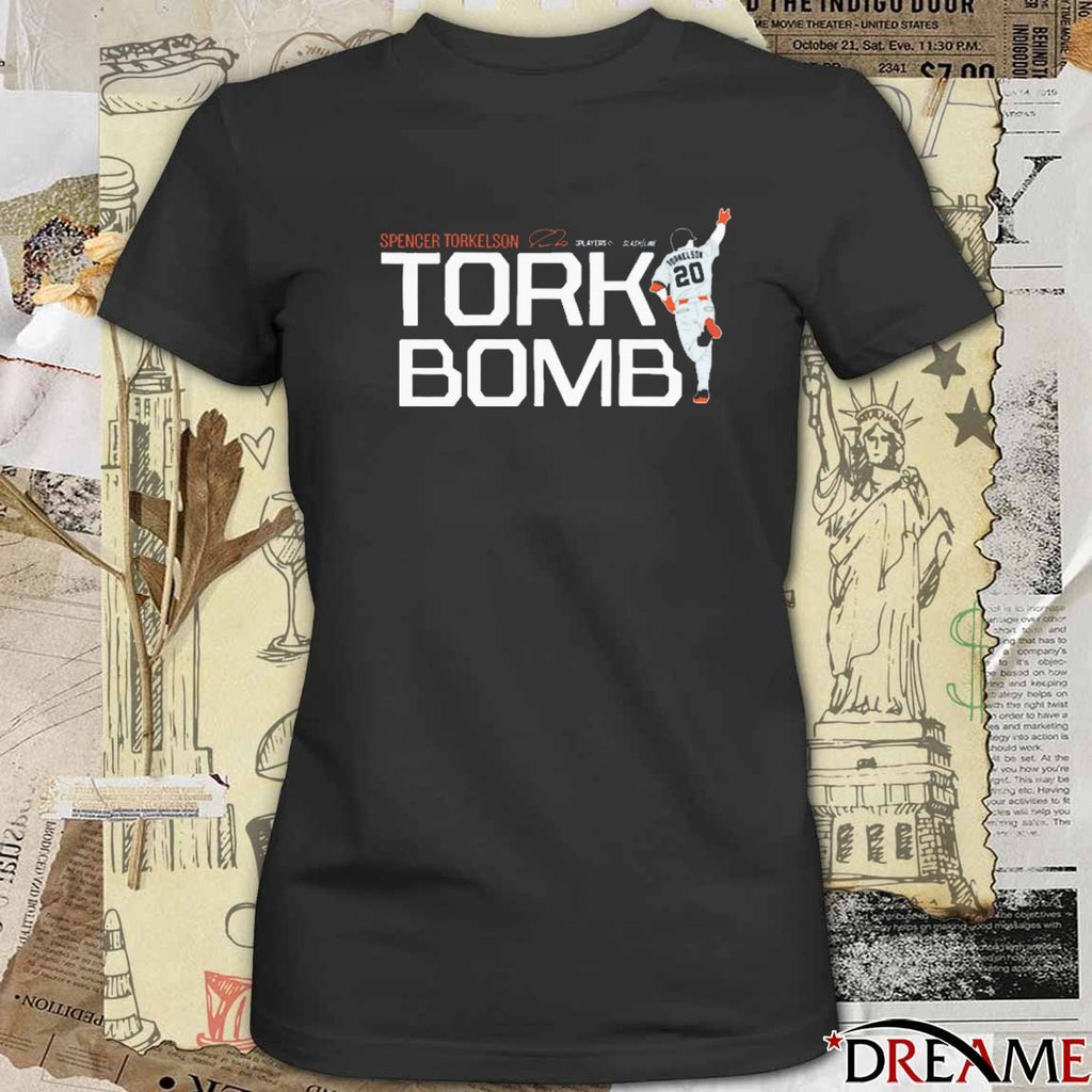 Tork-Bomb Spencer Torkelson Detroit Tigers MLB Slash Line Signature t-shirt