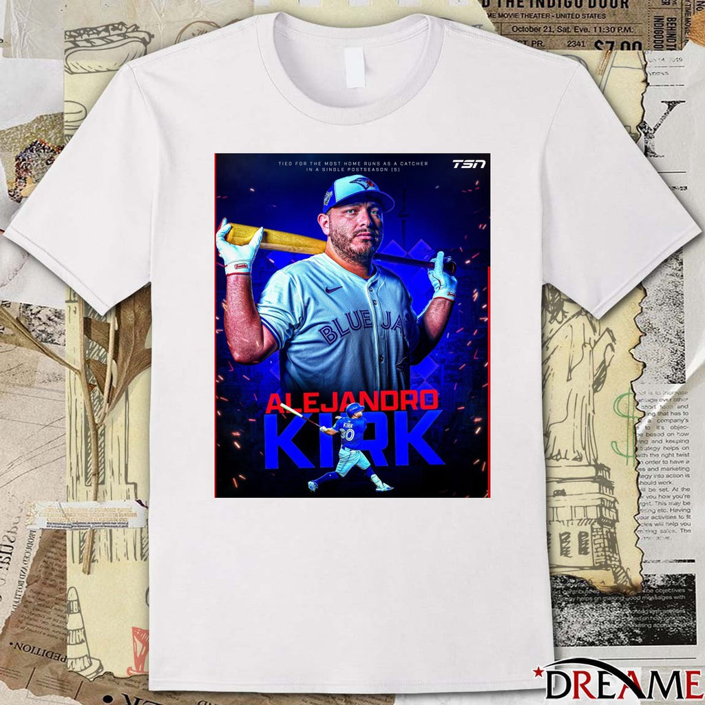 Toronto Blue Jays Alejandro Kirk Tied For The Most Home Runs In A Single MLB Postseason Poster t-shirt