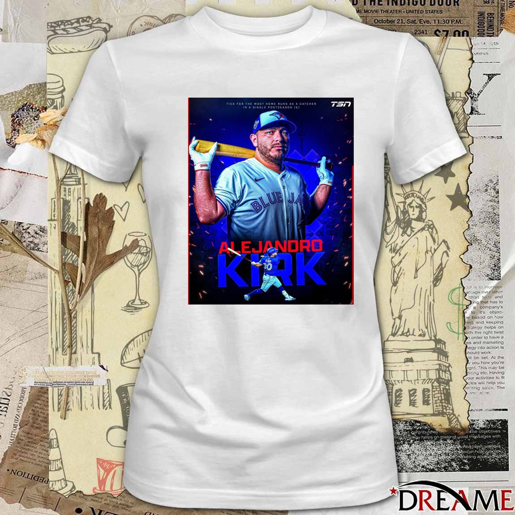 Toronto Blue Jays Alejandro Kirk Tied For The Most Home Runs In A Single MLB Postseason Poster t-shirt