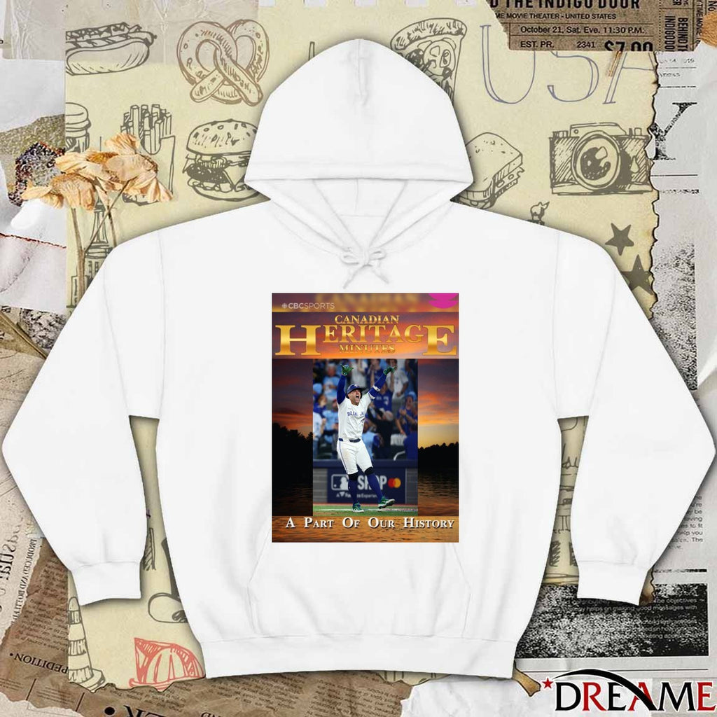 Toronto Blue Jays Canadian Heritage Minutes A Part Of Our History Poster t-shirt