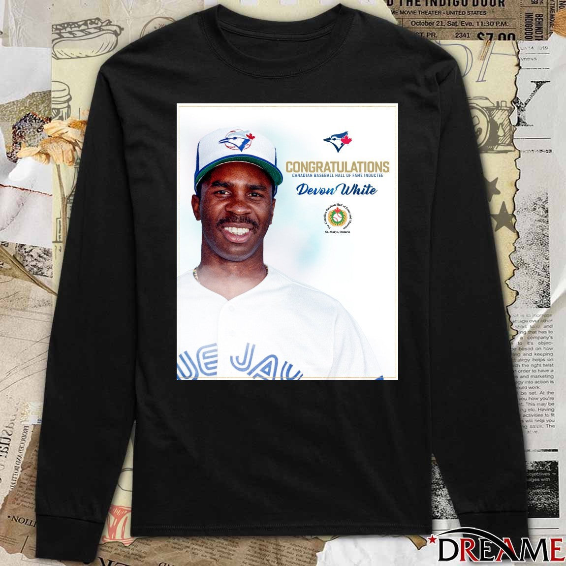Toronto Blue Jays Congratulations Canadian Baseball Hall Of Fame Inductee Devon White Poster t-shirt
