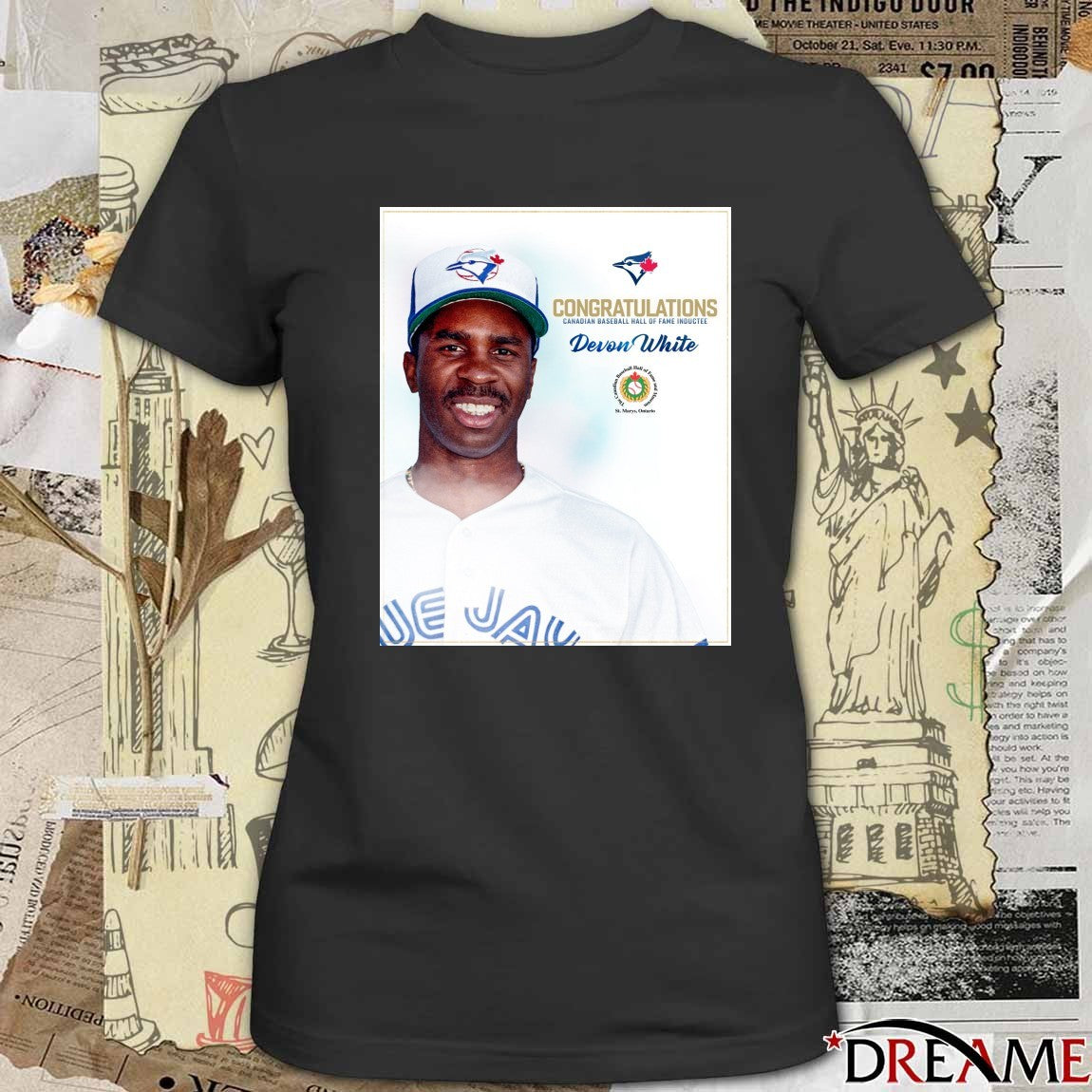 Toronto Blue Jays Congratulations Canadian Baseball Hall Of Fame Inductee Devon White Poster t-shirt