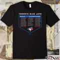 Toronto Blue Jays MLB 2025 AL Champions Bloop Single Roster Addison Barger, Chris Bassitt And Shane Bieber t-shirt