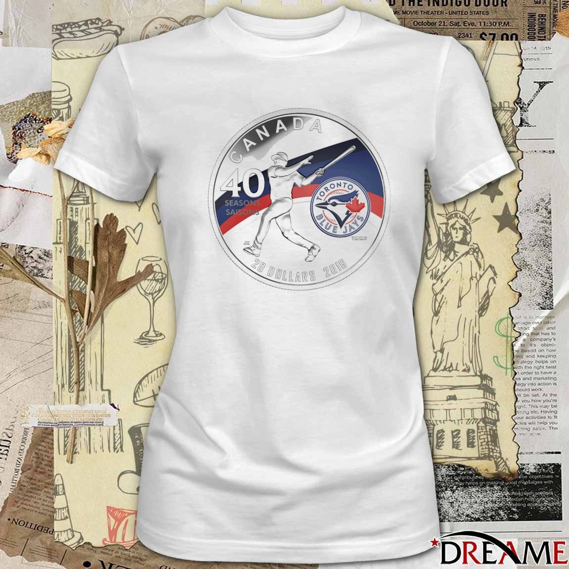 Toronto Blue Jays MLB World Series Canada Team 20 Dollars 2016 40 Seasons t-shirt