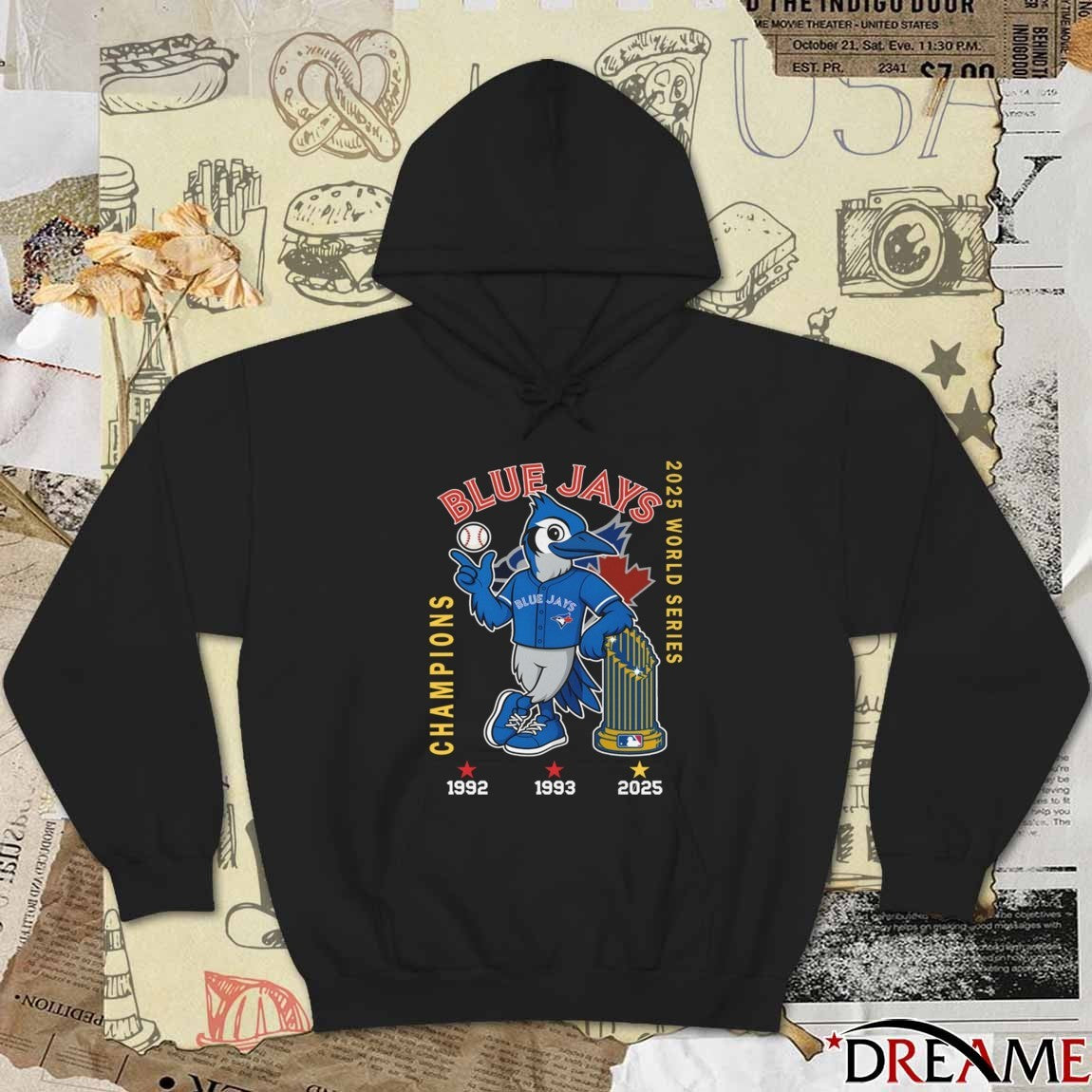 Toronto Blue Jays MLB World Series Champions 1992-1993-2025 Mascot t-shirt