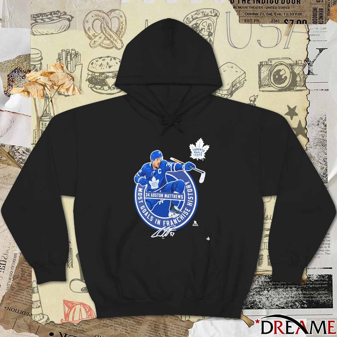 Toronto Maple Leafs Auston Matthews Most Goals in Franchise History Signature t-shirt