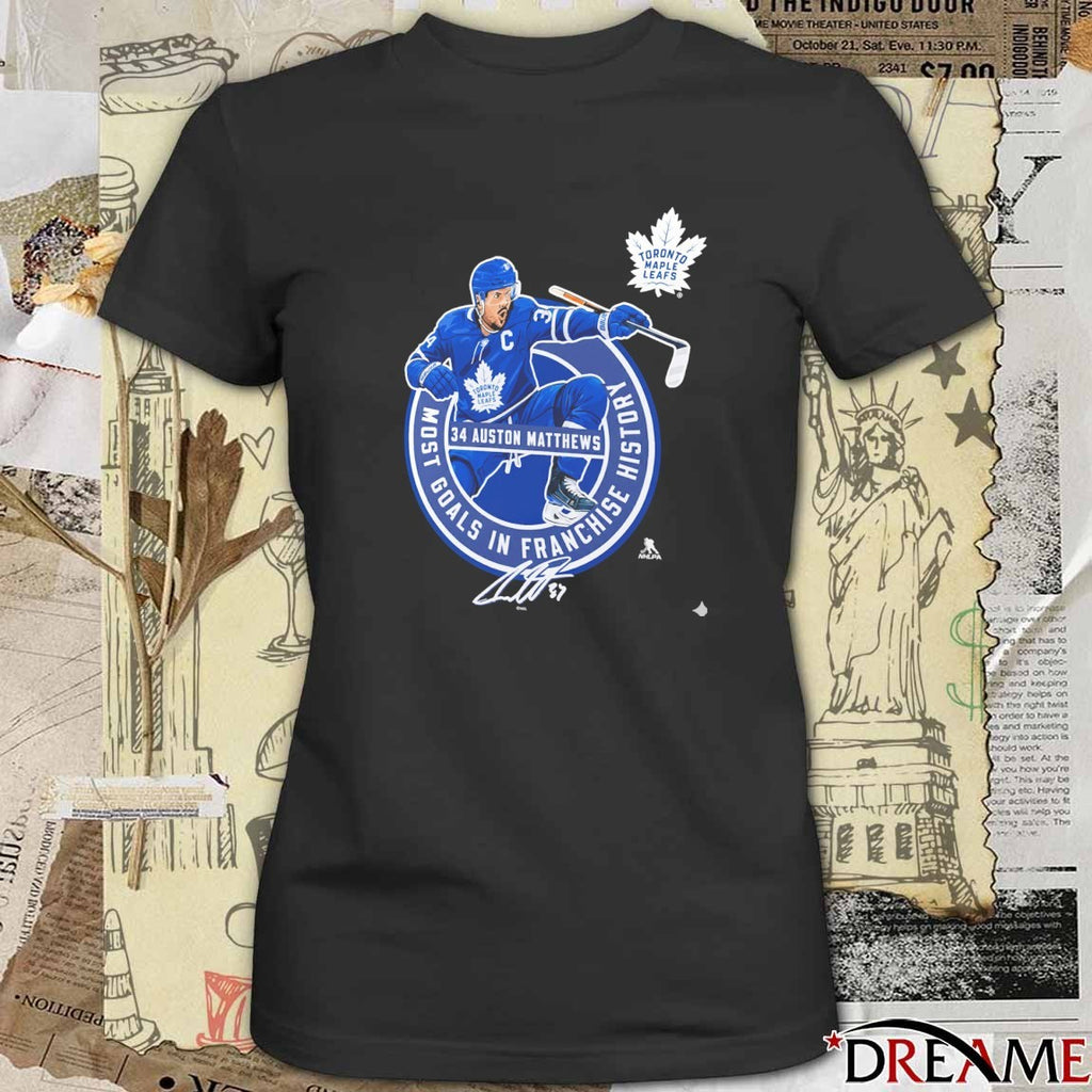 Toronto Maple Leafs Auston Matthews Most Goals in Franchise History Signature t-shirt