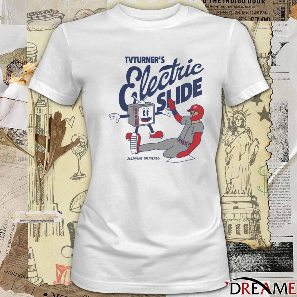 Trea Turner Tvturner’s Electric Slide Philadelphia Phillies MLB Slash Line Signature t-shirt