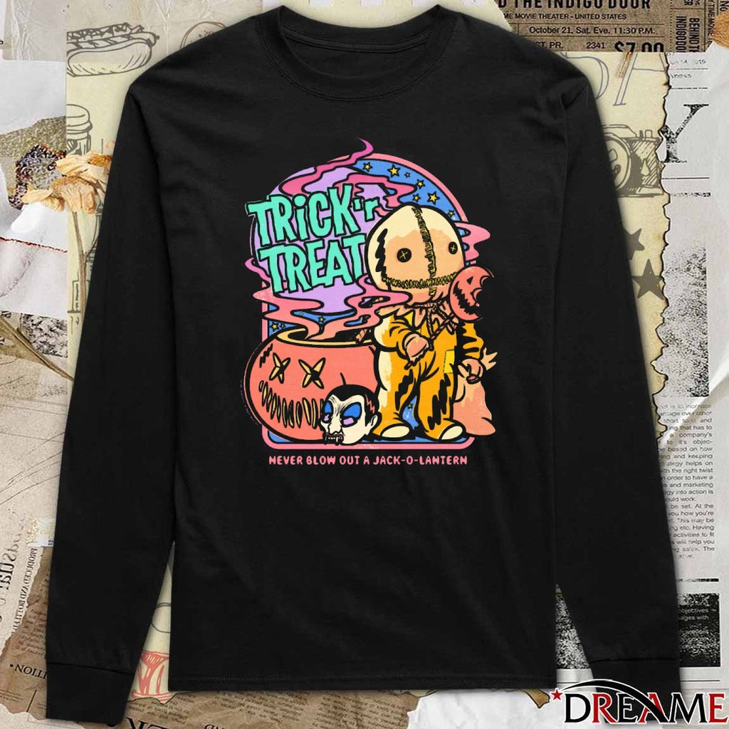 Trick ‘R Treat Never Blow Out A Jack-O-Lantern Halloween 2025 t-shirt