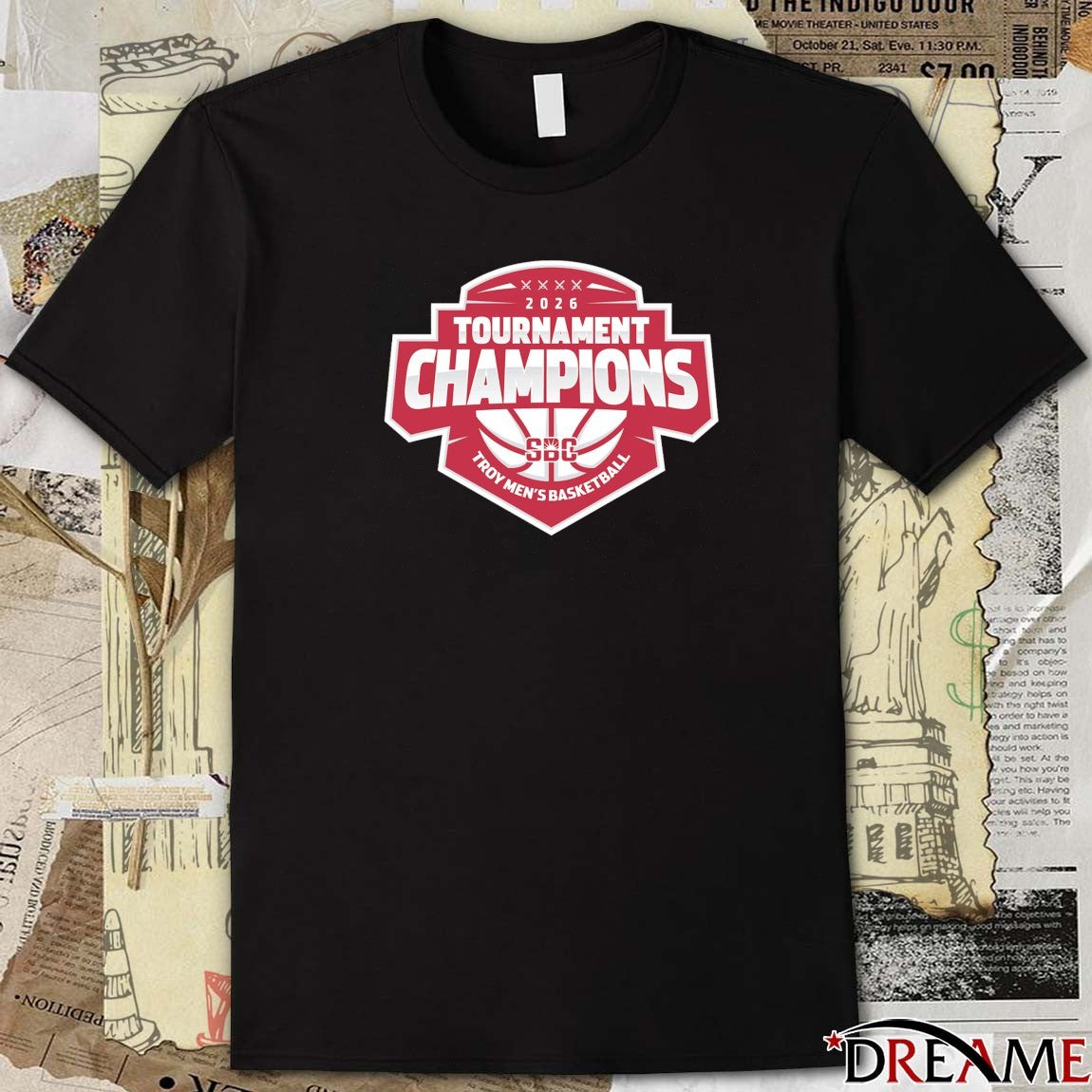 Troy Trojans Men’s Basketball 2026 Tournament Champions Sun Belt Conference t-shirt