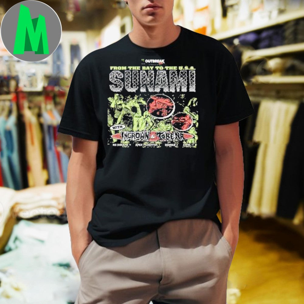 Tsunami From The Bay To The Usa Tour 2025 Shirt