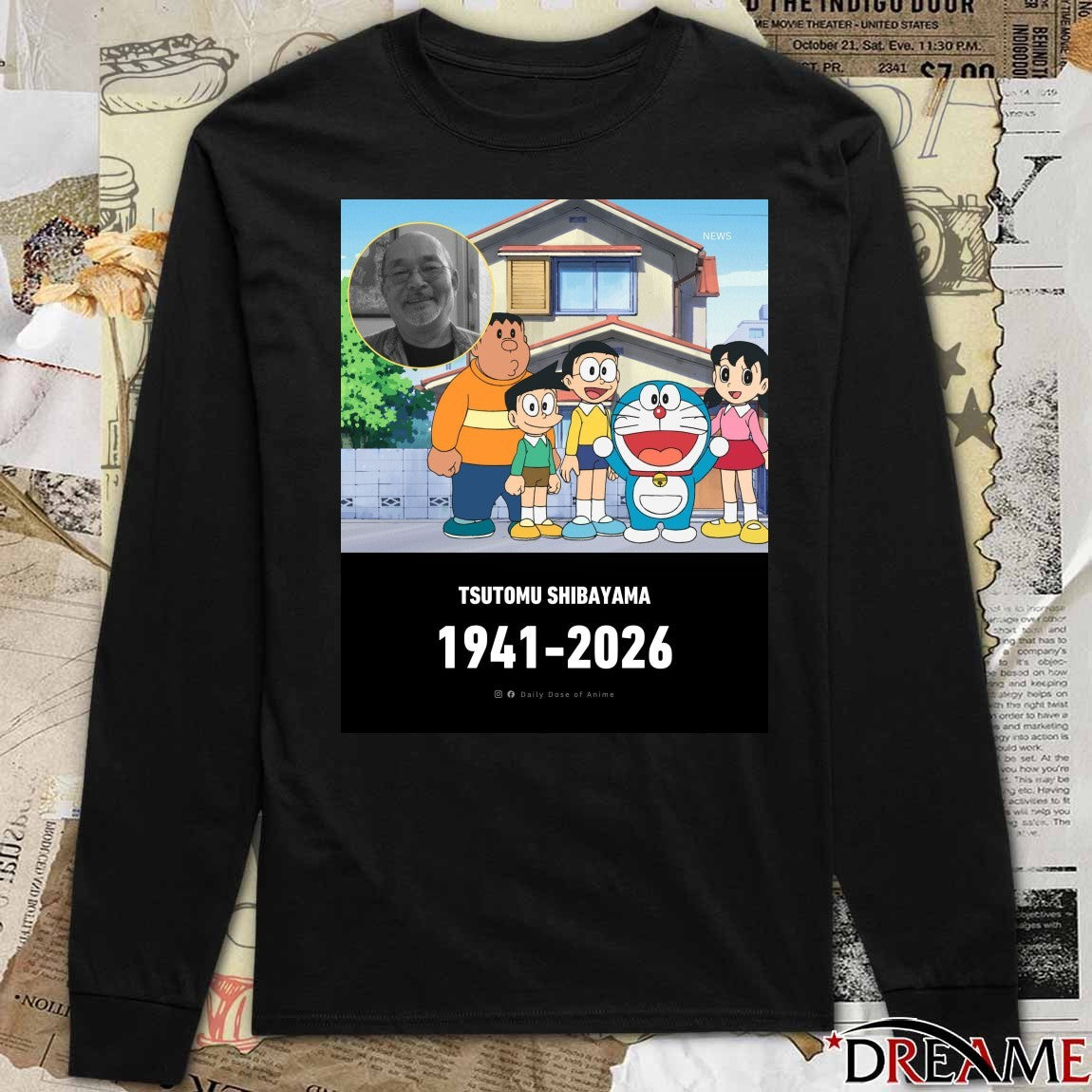 Tsutomu Shibayama 1941 – 2026 Anime Shots t-shirt
