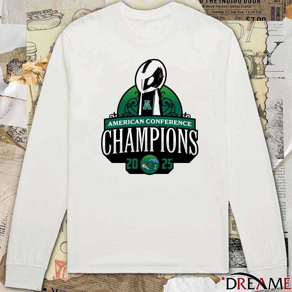 Tulane Green Wave 2025 American Conference Champions New Logo t-shirt