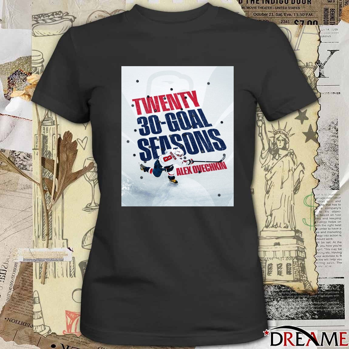 Twenty 30-Goal Seasons Alex Ovechkin Washington Capitals Hockey Poster t-shirt