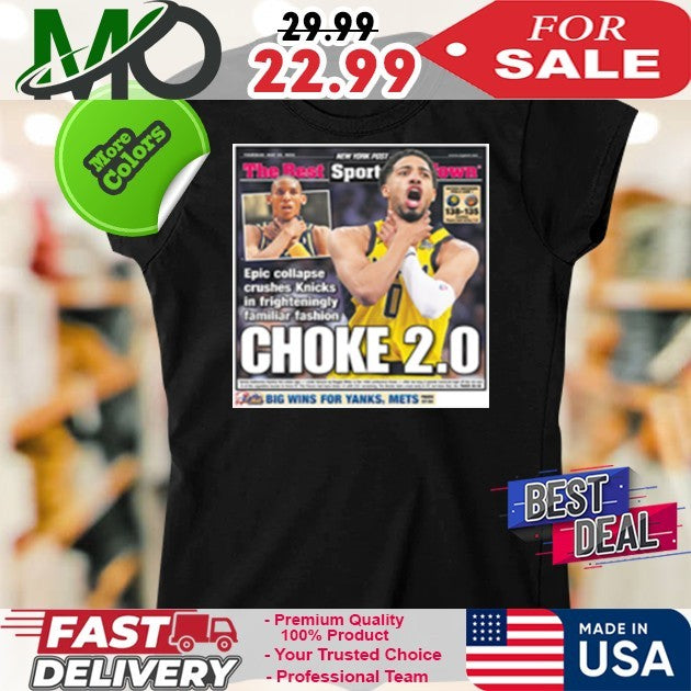 Tyrese Haliburton Choke 2.0 NY Post Viral Meme Fan Shirt