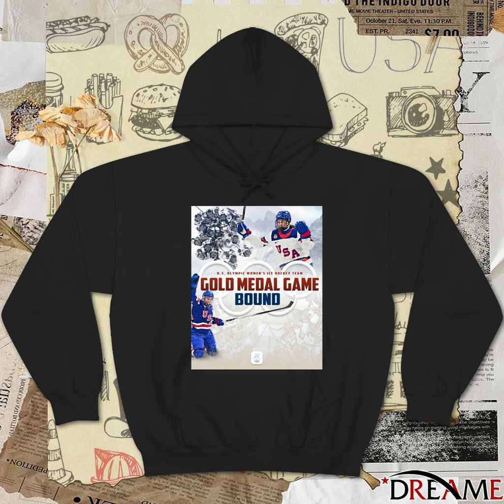 U.S Olympic Women’s Ice Hockey Team Gold Medal Game Bound Winter Olympics t-shirt