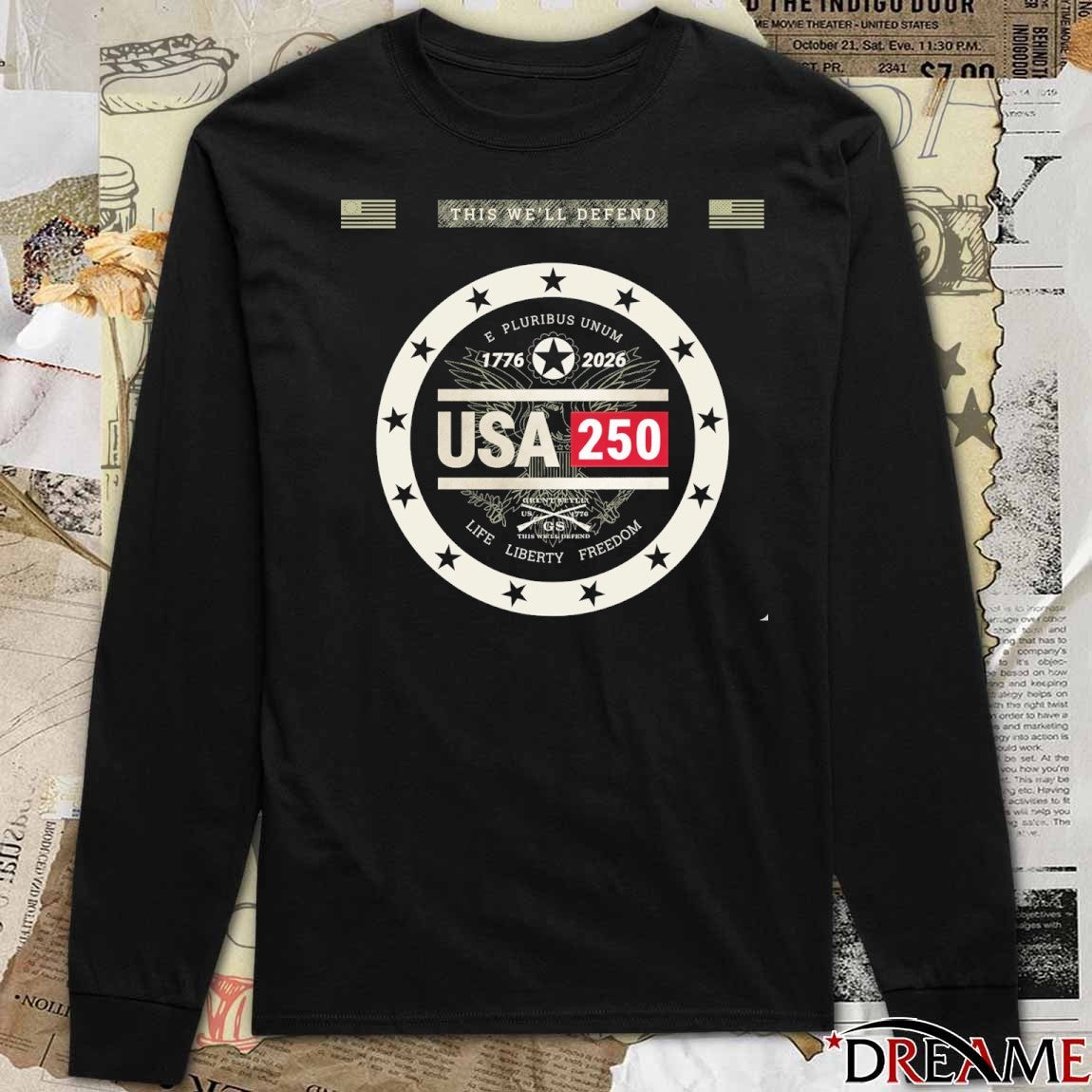 U.S. Army’s 250th Anniversary 1776-2026 E Pluribus Unum Life, Liberty, Freedom Logo t-shirt