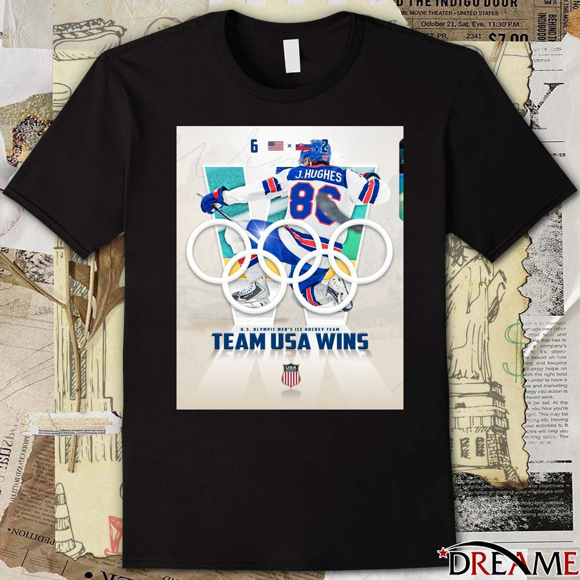 U.S. Olympic Men’s Ice Hockey Team Team USA Wins Slovakia 6-2 2026 Winter Olympics t-shirt