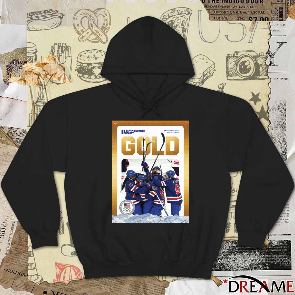 U.S. Olympic Women’s Ice Hockey Olympic Winter Games Milano Cortina 2026 Gold Medal t-shirt