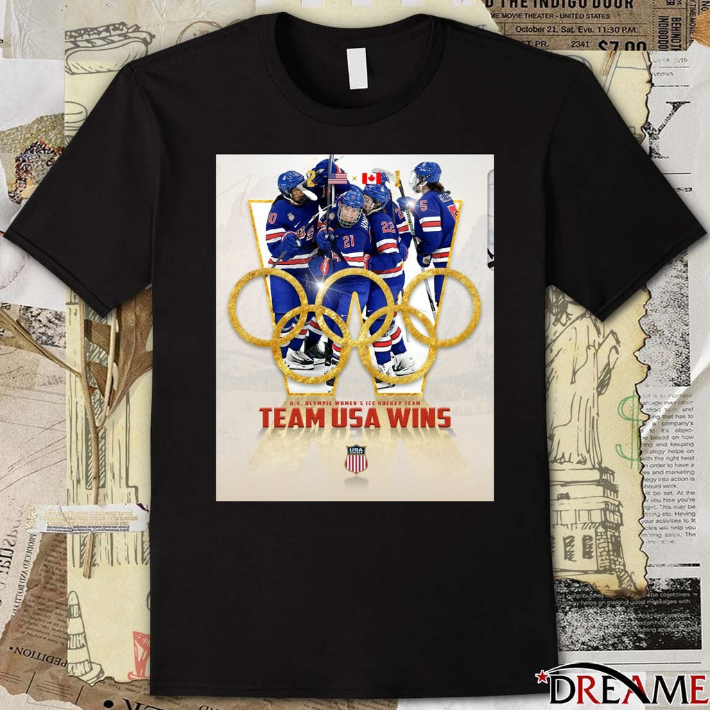 U.S. Olympic Women’s Ice Hockey Team Team Usa Wins Switzerland 2-1 t-shirt