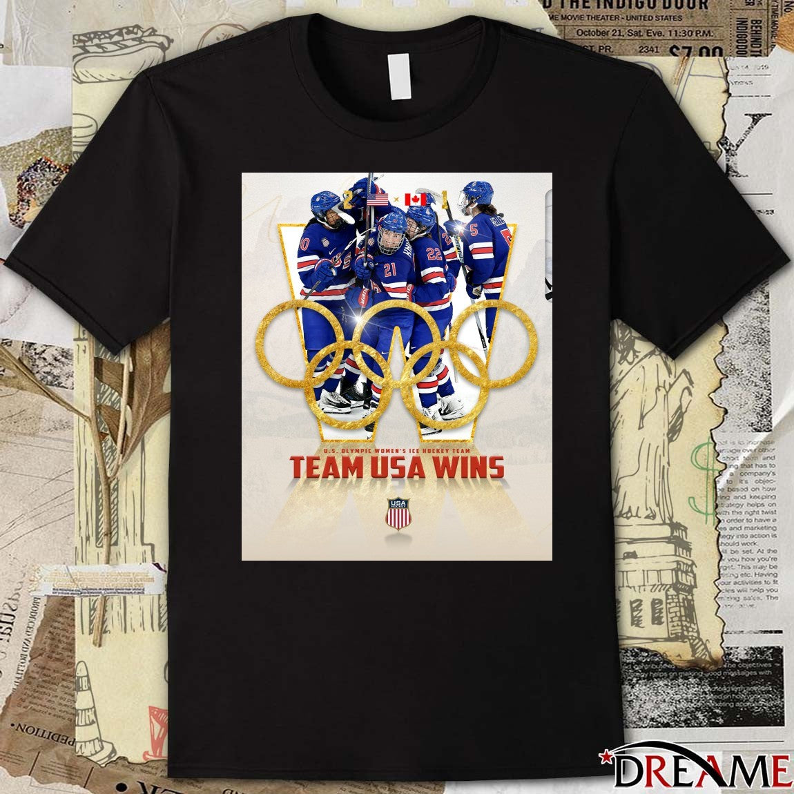 U.S. Olympic Women’s Ice Hockey Team Team Usa Wins Switzerland 2-1 t-shirt
