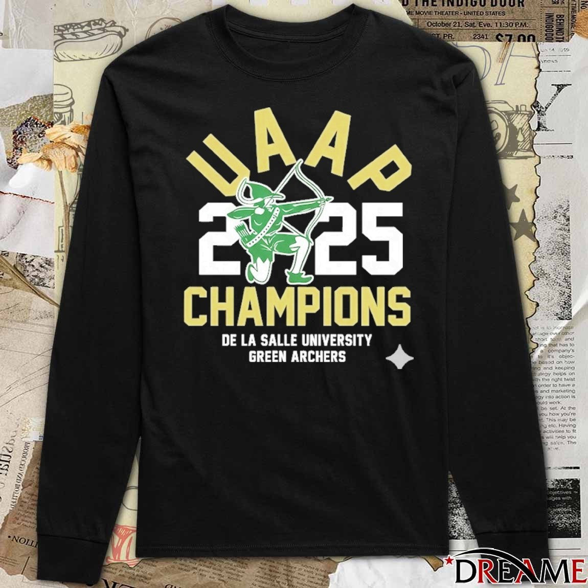 UAAP 2025 Champions De La Salle University Green Archers t-shirt