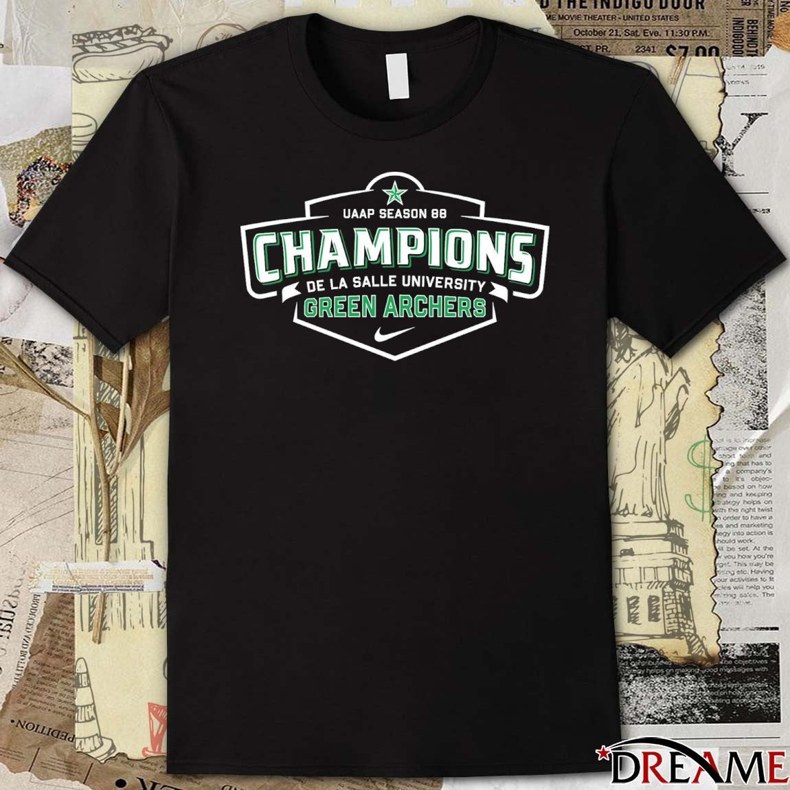 UAAP Season 88 Champions De La Salle University Green Archers Logo t-shirt