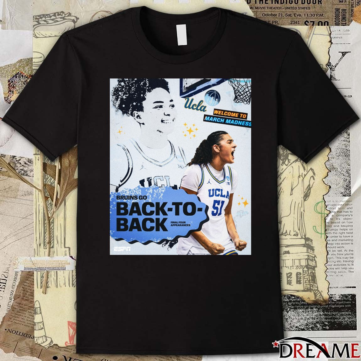 UCLA Bruins Go Back-to-back March Madness Final Four Appearances Poster t-shirt