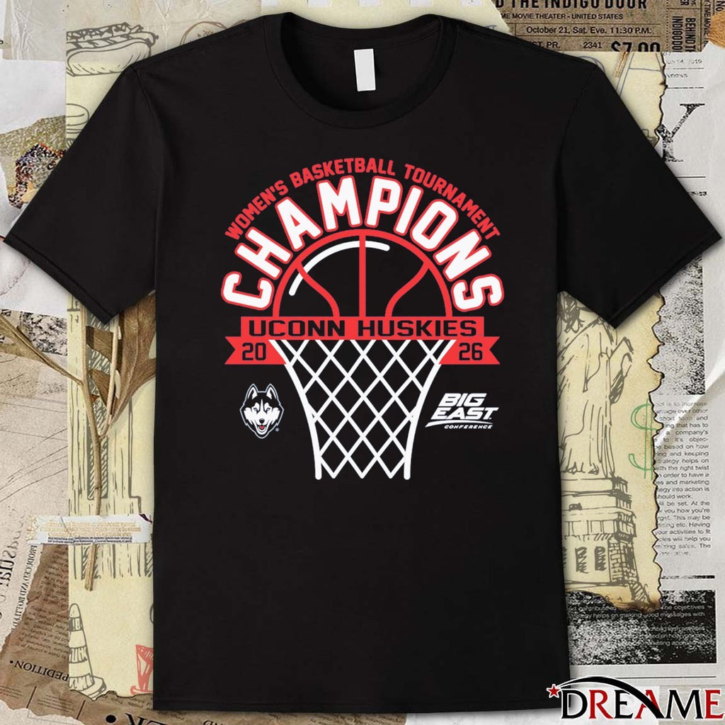 UConn Huskies 2026 Big East Women’s Basketball Tournament Champions t-shirt