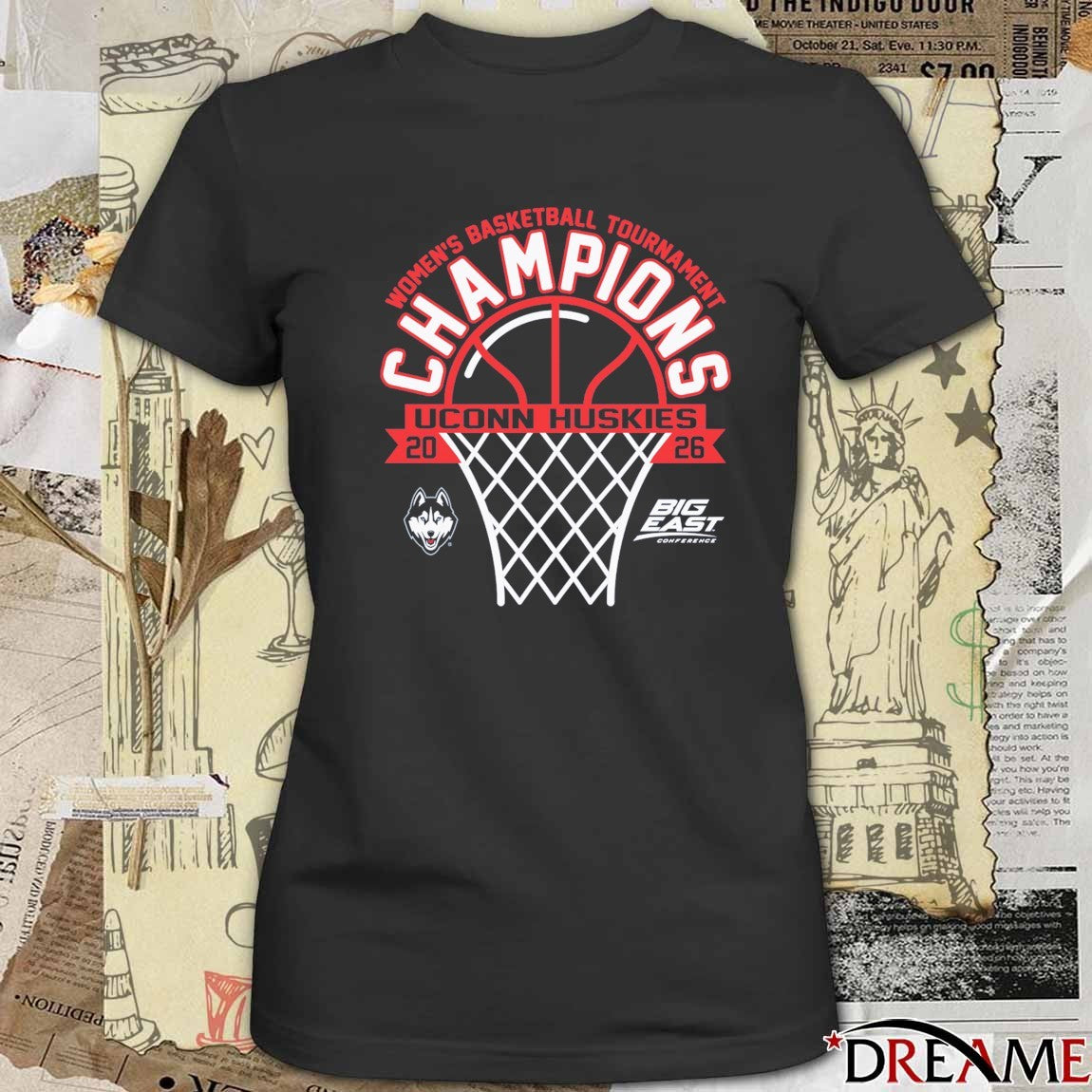 UConn Huskies 2026 Big East Women’s Basketball Tournament Champions t-shirt