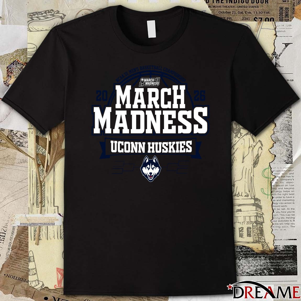 UConn Huskies 2026 NCAA DI Men’s Basketball Championship March Madness t-shirt