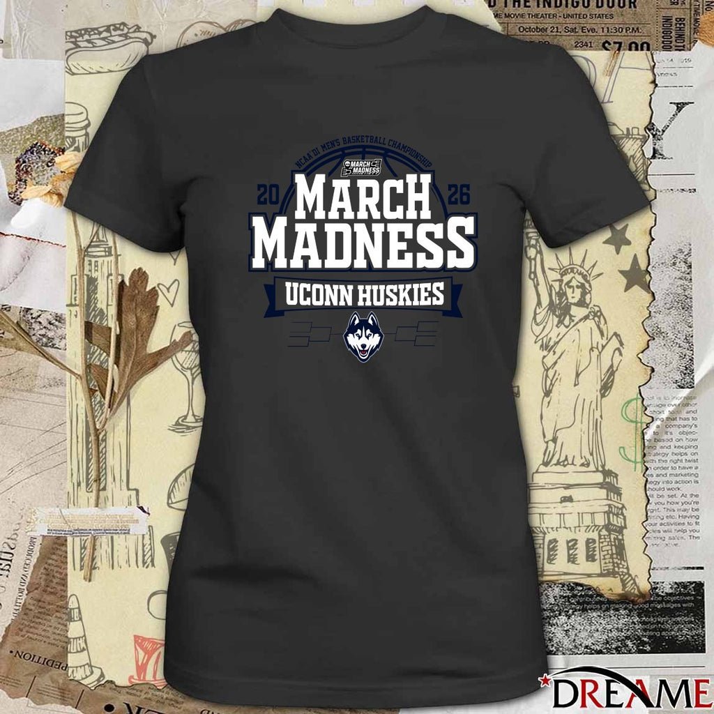 UConn Huskies 2026 NCAA DI Men’s Basketball Championship March Madness t-shirt