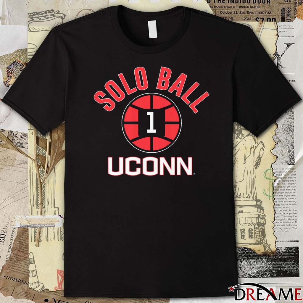 UConn Huskies Basketball Solo Ball Name Number Ball 1 t-shirt