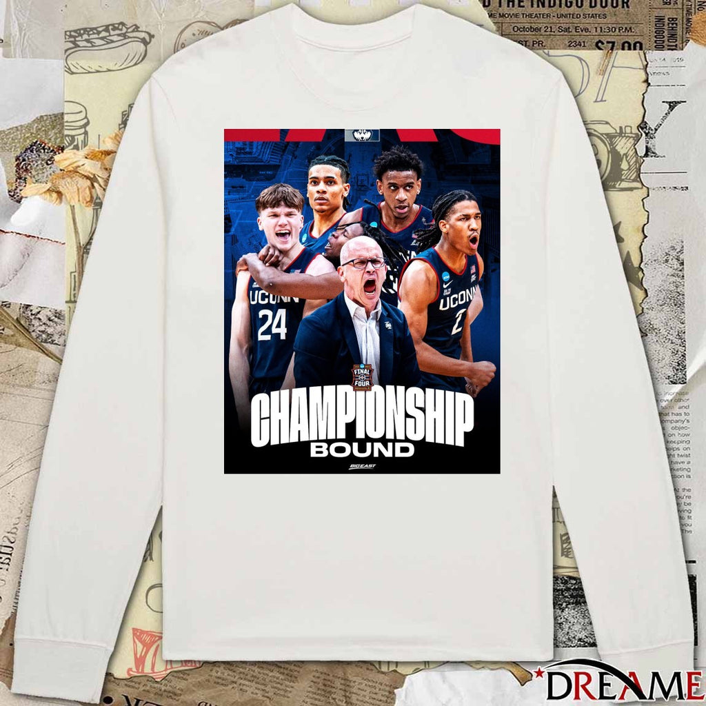 UConn Huskies Men’s Basketball Championship Bound 2026 NCAA Final Four in Indianapolis Poster t-shirt