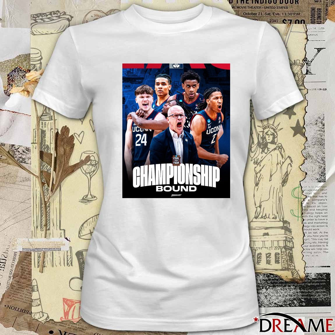 UConn Huskies Men’s Basketball Championship Bound 2026 NCAA Final Four in Indianapolis Poster t-shirt