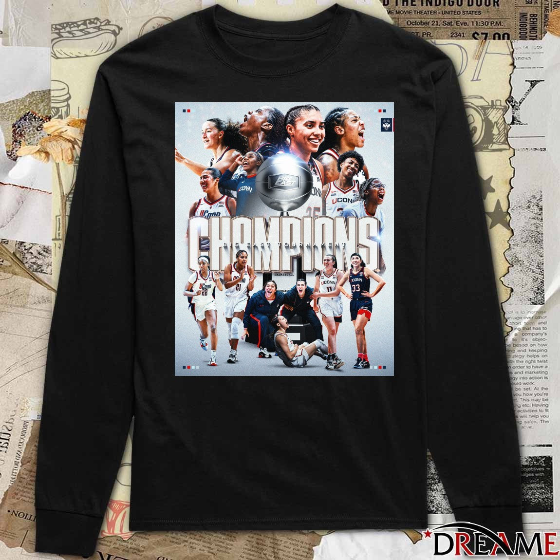 UConn Huskies Women’s Basketball 2026 Big East Champions NCAA Tournament Poster t-shirt