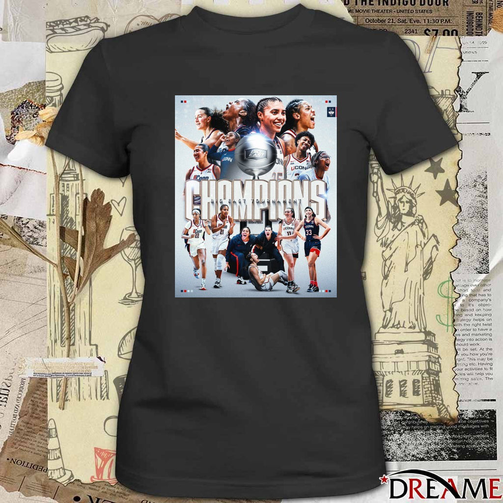UConn Huskies Women’s Basketball 2026 Big East Champions NCAA Tournament Poster t-shirt