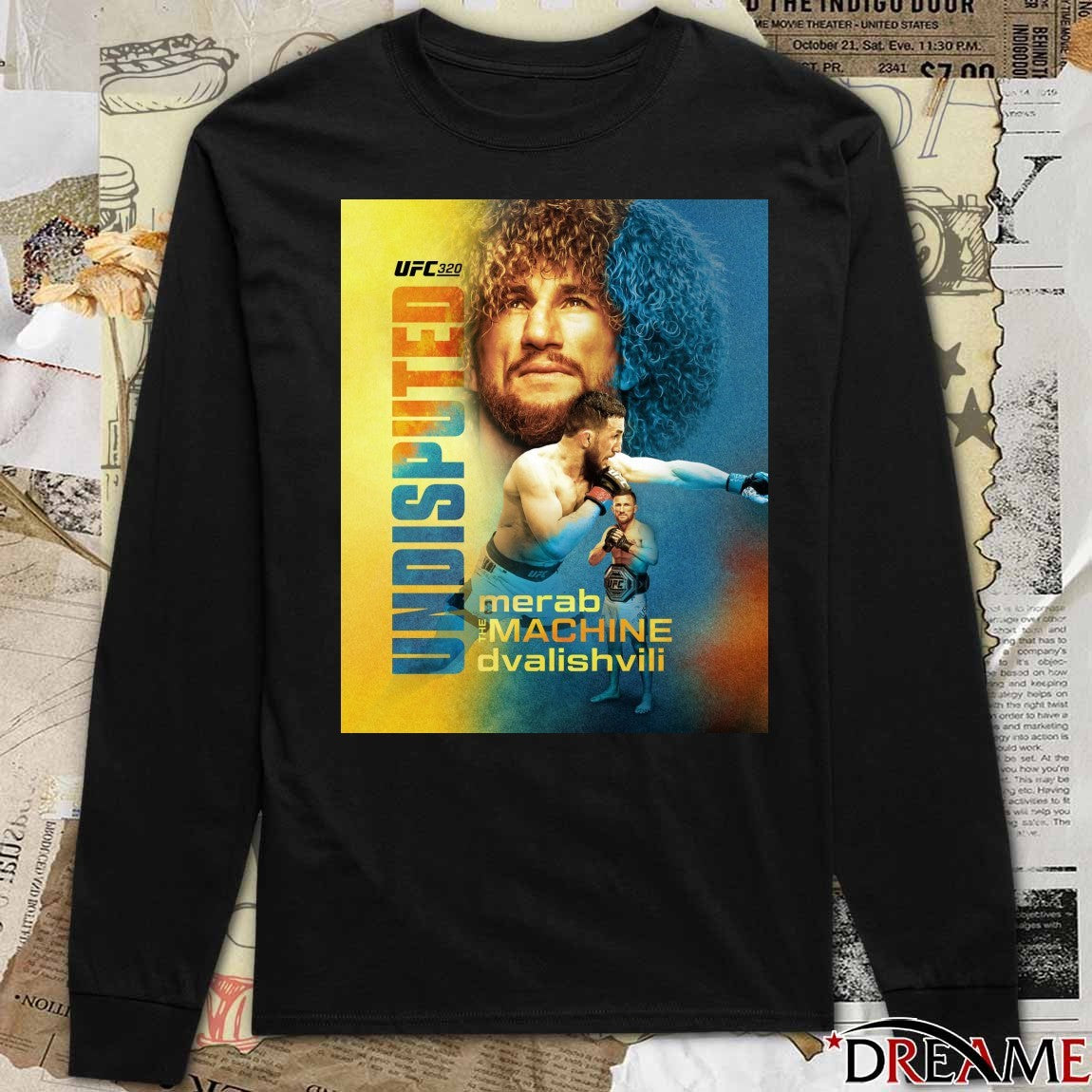 UFC 320 Merab Dvalishvili The Machine UFC Bantamweight Champion Undisputed Poster t-shirt